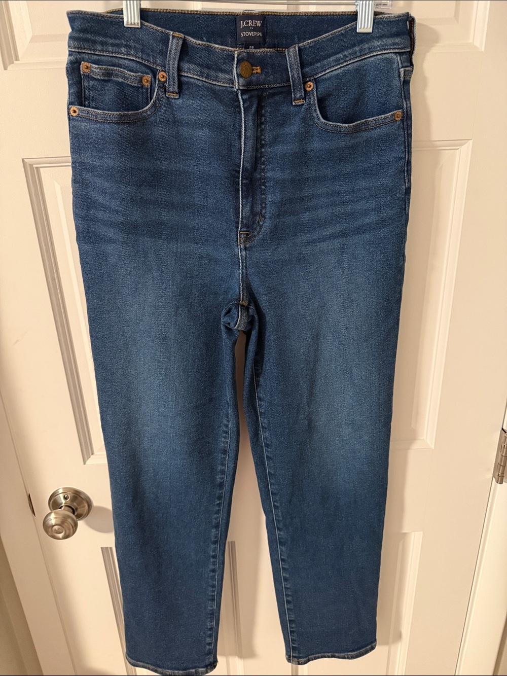 J. Crew Factory Signature Stretch Stovepipe Straight Leg Jeans High Waist Sz. 28 - Picture 3 of 7